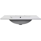 Mueble de baño de 36 pulgadas con lavabo, gabinete de almacenamiento para baño con cajones, tocador de baño de un solo lavabo con puertas de cierre suave
