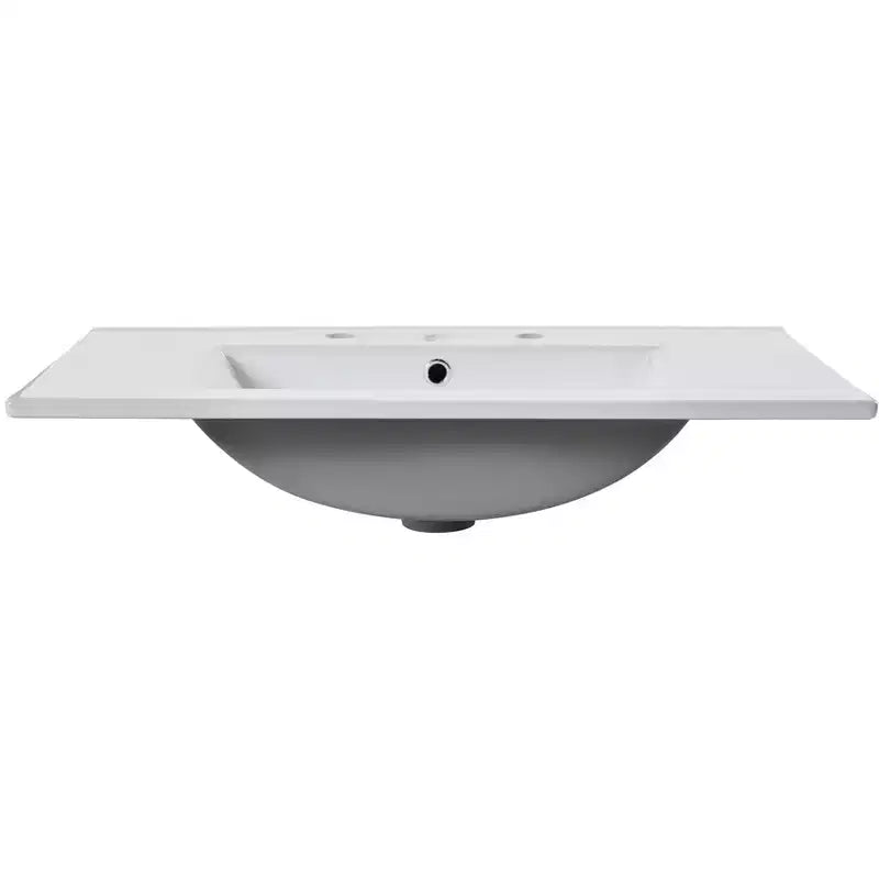 Mueble de baño de 36 pulgadas con lavabo, gabinete de almacenamiento para baño con cajones, tocador de baño de un solo lavabo con puertas de cierre suave
