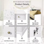 Mueble de baño de 36 pulgadas con lavabo, gabinete de almacenamiento para baño con cajones, tocador de baño de un solo lavabo con puertas de cierre suave