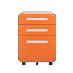 Archivador de 3 cajones con cerradura, armario metálico móvil vertical, archivador bajo escritorio con ruedas, apto para archivos de tamaño carta/A4/legal