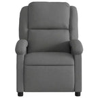 vidaXL Recliner Chair Adjustable Wingback Armchair for Home Theater Fabric - Dark Gray Manual Push Back No Massage
