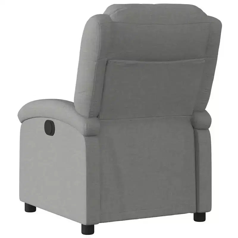 Sillón reclinable orejero ajustable, tela de poliéster gris oscuro, reclinación de 135°, cine en casa