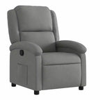 Sillón reclinable orejero ajustable, tela de poliéster gris oscuro, reclinación de 135°, cine en casa