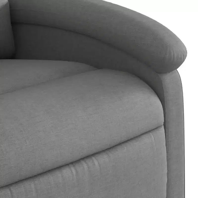 Sillón reclinable orejero ajustable, tela de poliéster gris oscuro, reclinación de 135°, cine en casa