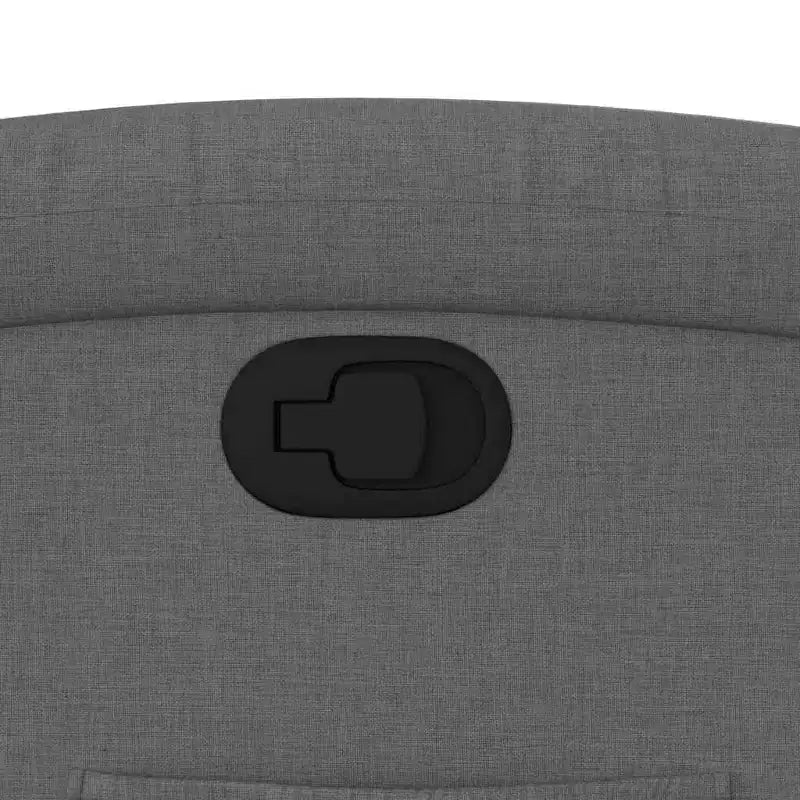 Sillón reclinable orejero ajustable, tela de poliéster gris oscuro, reclinación de 135°, cine en casa