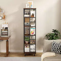 GDFStudio Jelor 66.14H Modern 5-Tier 360 Rotating Narrow Bookshelf