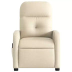 Sillón Reclinable de Masaje, Tapicería de Tela Negra con Asiento y Respaldo Acolchados