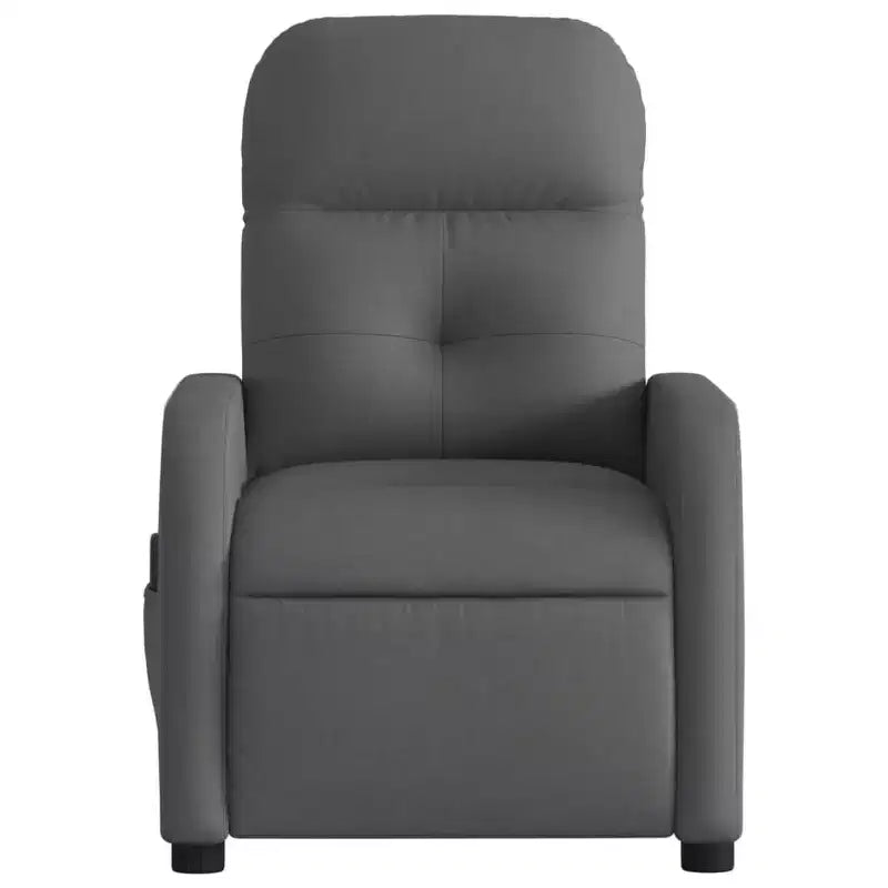 Sillón Reclinable de Masaje, Tapicería de Tela Negra con Asiento y Respaldo Acolchados