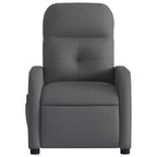 Sillón Reclinable de Masaje, Tapicería de Tela Negra con Asiento y Respaldo Acolchados
