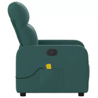 Sillón Reclinable de Masaje, Tapicería de Tela Negra con Asiento y Respaldo Acolchados