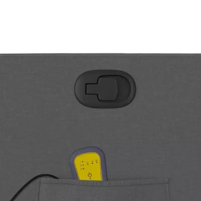 Sillón Reclinable de Masaje, Tapicería de Tela Negra con Asiento y Respaldo Acolchados