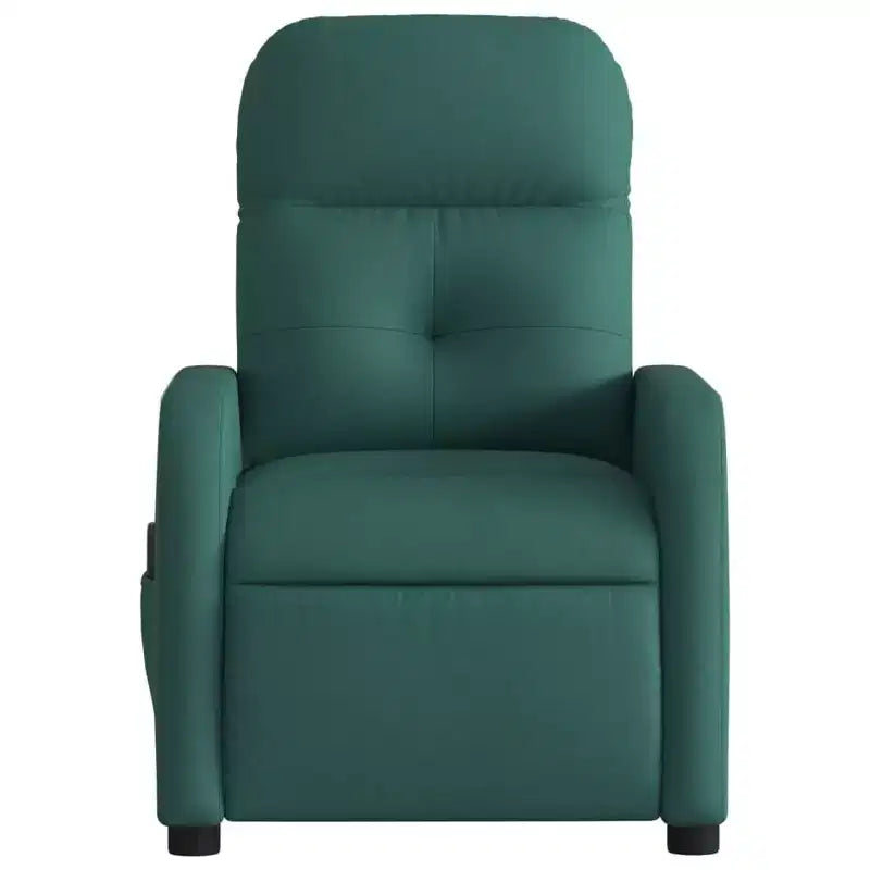 Sillón Reclinable de Masaje, Tapicería de Tela Negra con Asiento y Respaldo Acolchados