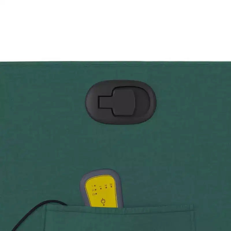 Sillón Reclinable de Masaje, Tapicería de Tela Negra con Asiento y Respaldo Acolchados