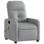 Sillón Reclinable de Masaje, Tapicería de Tela Negra con Asiento y Respaldo Acolchados