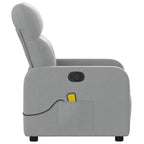 Sillón Reclinable de Masaje, Tapicería de Tela Negra con Asiento y Respaldo Acolchados