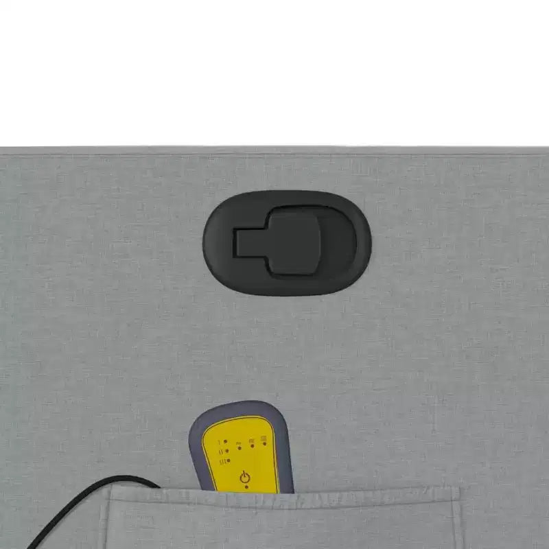 Sillón Reclinable de Masaje, Tapicería de Tela Negra con Asiento y Respaldo Acolchados