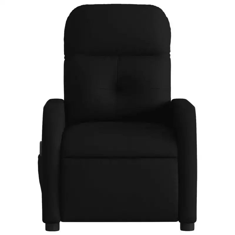 Sillón Reclinable de Masaje, Tapicería de Tela Negra con Asiento y Respaldo Acolchados