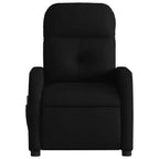 Sillón Reclinable de Masaje, Tapicería de Tela Negra con Asiento y Respaldo Acolchados