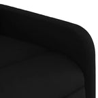 Sillón Reclinable de Masaje, Tapicería de Tela Negra con Asiento y Respaldo Acolchados