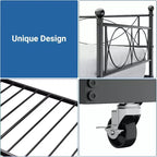 Cama nido doble de metal con colchón adicional, estructura resistente, ruedas con freno y listones de metal. Ideal para dormitorio, habitación de invitados o sala de estar.