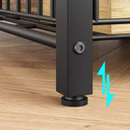 Estante industrial para panaderos de 5 niveles con 2 cestas de rejilla grandes y 8 ganchos - Soporte para microondas de cocina y estantes de almacenamiento para barra de café