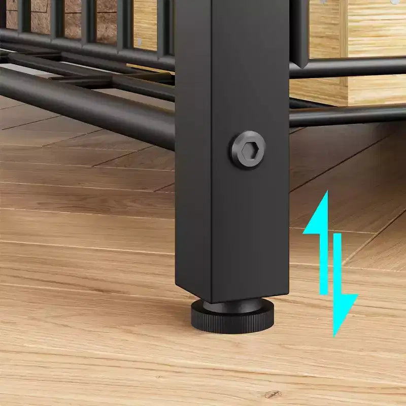 Estante industrial para panaderos de 5 niveles con 2 cestas de rejilla grandes y 8 ganchos - Soporte para microondas de cocina y estantes de almacenamiento para barra de café