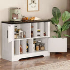 Mueble grande de vinilos de 39 pulgadas, tocadiscos de madera estilo rústico con gabinete de almacenamiento y 2 puertas de granero para sala de estar o dormitorio, blanco