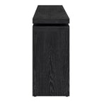 Mesa consola rústica de 60" - Mesa de entrada de madera retro con diseño de suspensión de doble tablero, mesa de sofá para sala de estar