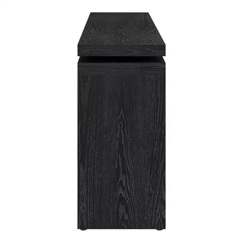 Mesa consola rústica de 60" - Mesa de entrada de madera retro con diseño de suspensión de doble tablero, mesa de sofá para sala de estar