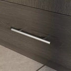 Armario de doble puerta con barra para colgar y cajón, organizador de ropa para dormitorio que ahorra espacio