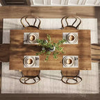 Mesa de comedor de madera maciza para 4-6 personas, 160 cm con patas en forma de X