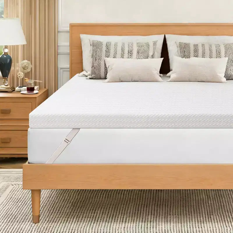 Dyonery 3 Cooling Gel Memory Foam Mattress Topper  High-Density, Breathable with Removable Cover, Back Pain Relief, Twin & Queen Sizes