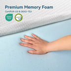 Cubrecolchón de espuma viscoelástica con gel refrigerante de 7,6 cm y funda de Tencel, con certificación CertiPUR-US