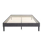 Base de cama tamaño King con plataforma y soporte de listones de madera