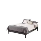 Base de cama tamaño King con plataforma y soporte de listones de madera