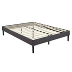 Base de cama tamaño King con plataforma y soporte de listones de madera