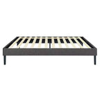 Base de cama tamaño King con plataforma y soporte de listones de madera