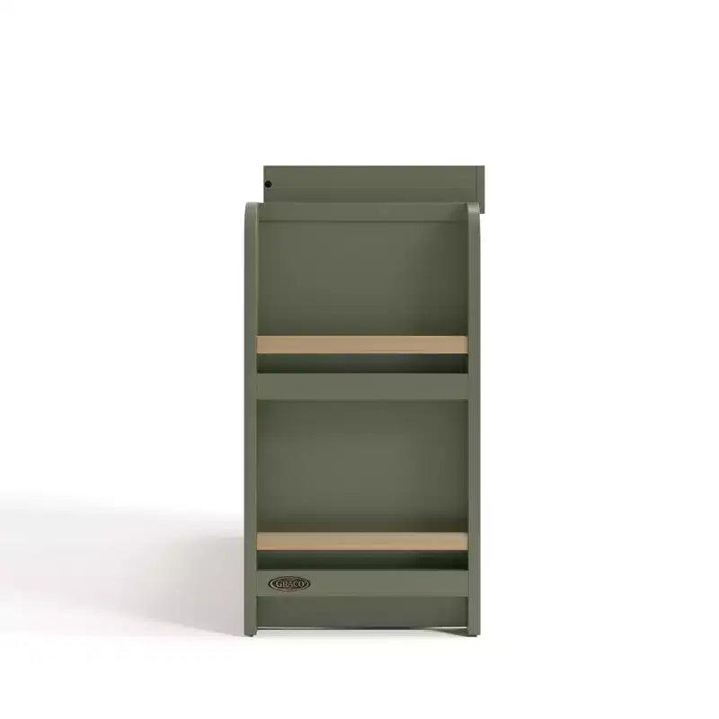 Cómoda infantil de 3 cajones con estanterías laterales y cambiador extraíble, con certificación GREENGUARD Gold
