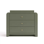 Cómoda infantil de 3 cajones con estanterías laterales y cambiador extraíble, con certificación GREENGUARD Gold