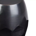 Mesa auxiliar redonda de metal plateado, 40,6 x 49,5 cm, no requiere montaje