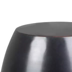 Mesa auxiliar redonda de metal plateado, 40,6 x 49,5 cm, no requiere montaje