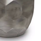Mesa auxiliar redonda de metal plateado, 40,6 x 49,5 cm, no requiere montaje